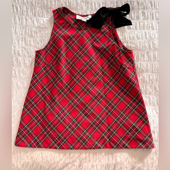 Sara Campbell Red Sleeveless Tank Top with Peter Pan Collar - Picture 5 of 6